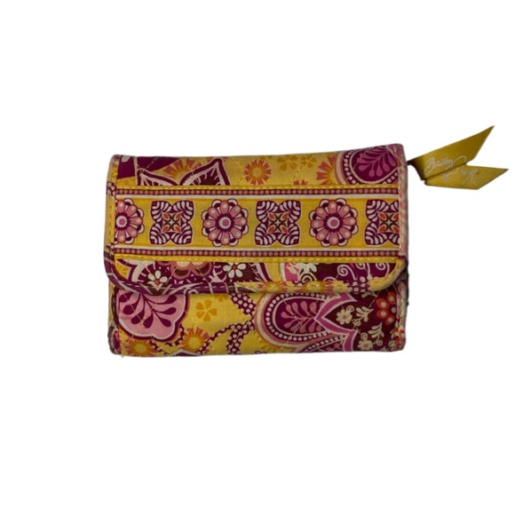 Vera Bradley Bali Gold Print Tri-Fold Wallet - Picture 1 of 7